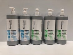 5 X PROFESSIONAL ROMANTIC BRAND HAIR PRODUCTS 850 ML - LOCATION 15C.