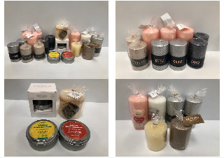 VARIETY OF SCENTED CANDLES INCLUDING COFFEE SCENTED CANDLE - LOCATION 19C.