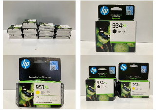 14 X HP INK CARTRIDGES VARIOUS MODELS INCLUDING 934XL BLACK AND 951XL YELLOW - LOCATION 43C.