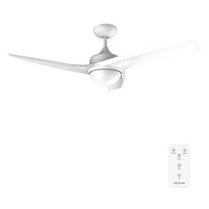 CECOTEC CEILING FAN WITH REMOTE CONTROL, TIMER AND LED LIGHT ENERGYSILENCE AERO 550. 60 W, 132 CM DIAMETER, 3 BLADES, 3 SPEEDS, WINTER FUNCTION, WHITE DESIGN (SEALED) - LOCATION 51C.