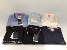 6 X TOMMY HILFIGER GARMENTS VARIOUS MODELS AND SIZES INCLUDING BLUE SHIRT XL - LOCATION 50A.