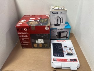 QTY OF ASSORTED KITCHEN APPLIANCES TO INCLUDE TEFAL EVERYDAY INDUCTION HOB & INSTANT POT VORTEX PLUS DUAL AIR FRYER: LOCATION - BR1