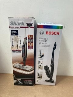 SHARK KLIK N FLIP SMARTRONIC DELUXE TO INCLUDE BOSCH READY SERIES 2 20V MAX CORDLESS VACUUM: LOCATION - BR3