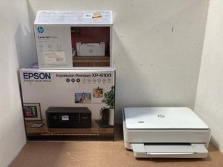 3 X ASSORTED PRINTERS TO INCLUDE EPSON EXPRESSION PREMIUM XP-6100 PRINTER: LOCATION - BR6