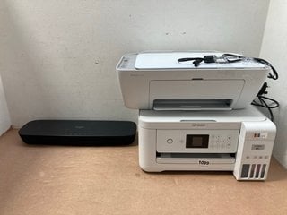 2 X ASSORTED PRINTERS IN WHITE TO INCLUDE PANASONIC SC-HTB200 HOME THEATER AUDIO SYSTEM: LOCATION - BR6