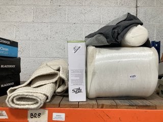 QTY OF ASSORTED ITEMS TO INCLUDE TOPS ELECTRIC UNDERBLANKET: LOCATION - BR8