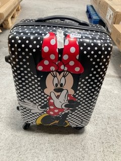 AMERICAN TOURISTER HARD SHELL SUITCASE IN MINNIE MOUSE DESIGN: LOCATION - BR8