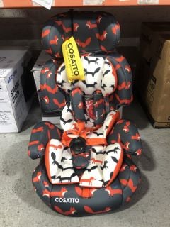 COSATTO ZOOMI GROUP 123 CAR SEAT IN CHARCOAL MISTER FOX: LOCATION - BR15