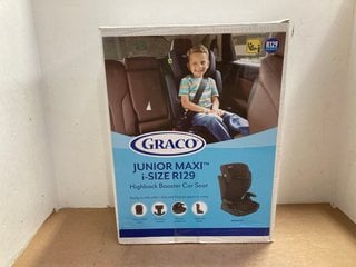 GRACO JUNIOR MAXI I-SIZE R129 HIGHBACK BOOSTER CAR SEAT IN MIDNIGHT: LOCATION - BR17