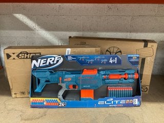 3 X ASSORTED TOYS TO INCLUDE NERF ELITE 2.0 DART GUN: LOCATION - BR18