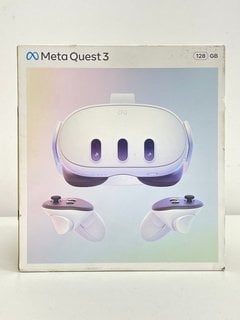 META QUEST 3 128GB VR HEAD SET (ORIGINAL RRP - £409) (WITH BOX & ALL ACCESSORIES) [JPTM127391] (SEALED UNIT) THIS PRODUCT IS FULLY FUNCTIONAL AND IS PART OF OUR PREMIUM TECH AND ELECTRONICS RANGE