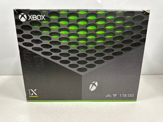 MICROSOFT XBOX SERIES X 1TB GAMES CONSOLE (ORIGINAL RRP - £479) IN BLACK: MODEL NO 1882 (WITH BOX, POWER CABLE, CONTROLLER & HDMI CABLE) [JPTM127793] THIS PRODUCT IS FULLY FUNCTIONAL AND IS PART OF O