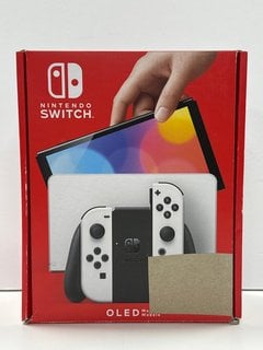 NINTENDO SWITCH OLED 64 GB GAMES CONSOLE IN WHITE: MODEL NO HEG-001 (WITH BOX & ALL ACCESSORIES) [JPTM127466] THIS PRODUCT IS FULLY FUNCTIONAL AND IS PART OF OUR PREMIUM TECH AND ELECTRONICS RANGE