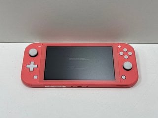 NINTENDO SWITCH LITE 32 GB GAMES CONSOLE (ORIGINAL RRP - £189) IN CORAL: MODEL NO HDH-001 (WITH MAINS POWER ADAPTER, MINOR COSMETIC IMPERFECTIONS) [JPTM127790] THIS PRODUCT IS FULLY FUNCTIONAL AND IS