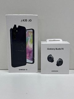 SAMSUNG GALAXY A35 5G 128 GB SMARTPHONE (ORIGINAL RRP - £438) IN AWESOME NAVY: MODEL NO SM-A356B/DS (WITH BOX & ALL ACCESSORIES, TO INCLUDE GALAXY BUDS FE (WITH BOX & ALL ACCESSORIES)) [JPTM127373] T