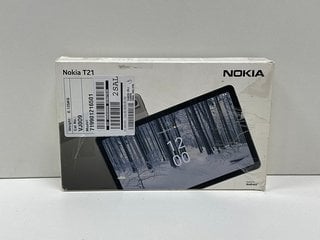 NOKIA T21 64 GB TABLET WITH WIFI IN CHARCOAL GREY: MODEL NO TA-1487 (WITH BOX & ALL ACCESSORIES, MINOR COSMETIC IMPERFECTIONS ON BACK OF UNIT) [JPTM127517] THIS PRODUCT IS FULLY FUNCTIONAL AND IS PAR