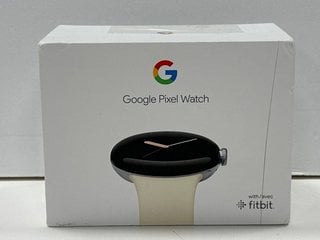 GOOGLE PIXEL SMARTWATCH IN POLISHED SILVER CASE/CHALK BAND (WITH BOX AND CHARGER CABLE) [JPTM127541] THIS PRODUCT IS FULLY FUNCTIONAL AND IS PART OF OUR PREMIUM TECH AND ELECTRONICS RANGE