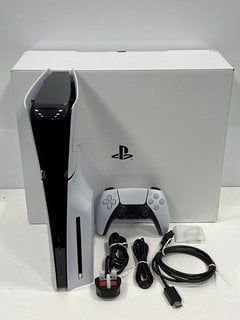 SONY PLAYSTATION 5 (SLIM) 1 TB GAMES CONSOLE IN WHITE: MODEL NO CFI-2016 (WITH BOX & ALL ACCESSORIES, SOME SLIGHT COSMETIC WEAR MARKS ON CASING) [JPTM127604] THIS PRODUCT IS FULLY FUNCTIONAL AND IS P