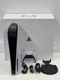 SONY PLAYSTATION 5 825 GB GAMES CONSOLE IN WHITE: MODEL NO CFI-1216A (WITH BOX & ALL ACCESSORIES, SOME SLIGHT COSMETIC SCRATCH MARKS ON CASING) [JPTM127737] THIS PRODUCT IS FULLY FUNCTIONAL AND IS PA