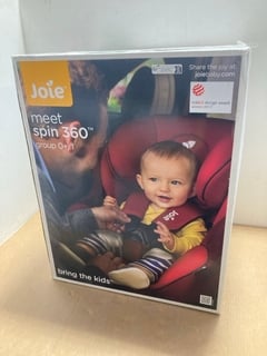 JOIE SPIN 360 GROUP 0/1 CHILDRENS CAR SEAT IN EMBER - RRP - £150: LOCATION - A4