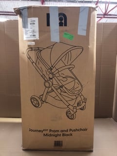 MOTHER CARE JOURNEY EDIT PRAM AND PUSHCHAIR IN MIDNIGHT BLACK - RRP - £150: LOCATION - A9