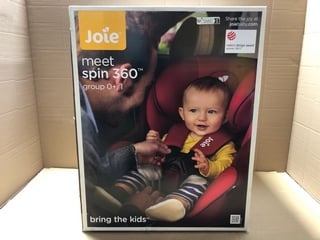 JOIE SPIN 360 GROUP 0/1 CHILDRENS CAR SEAT IN EMBER - RRP - £150: LOCATION - A10