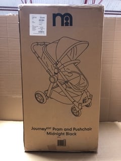 MOTHER CARE JOURNEY EDIT PRAM AND PUSHCHAIR IN MIDNIGHT BLACK - RRP - £150: LOCATION - A10