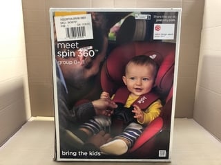 JOIE SPIN 360 GROUP 0/1 CHILDRENS CAR SEAT IN EMBER - RRP - £150: LOCATION - A11