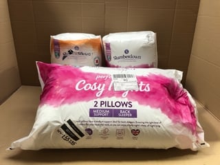 3 X ASSORTED SLUMBERDOWN BED ITEMS TO INCLUDE KING SIZE PERFECT FOR CHILL NIGHTS DUVET - 10.5 TOG: LOCATION - A13