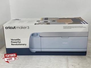 CRICUT MAKER 3 IN BLUE - RRP £380: LOCATION - WHITE BOOTH