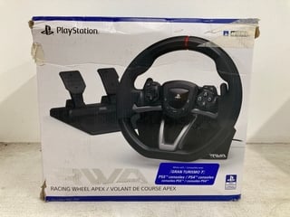 HORI PLAYSTATION RWA RACING WHEEL APEX - RRP - £159: LOCATION - WHITE BOOTH