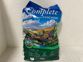 ARKWRIGHTS COMPLETE WITH CHICKEN DRIED DOG FOOD PACK 15KG: LOCATION - A16