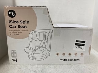 MY BABIIE I SIZE SPIN CHILDRENS CAR SEAT - RRP - £!39: LOCATION - A16