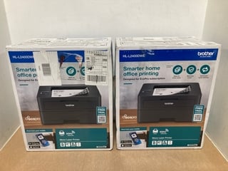 2 X BROTHER MONO LASER PRINTERS MODEL: HL - L2400DWE - RRP - £308: LOCATION - B16