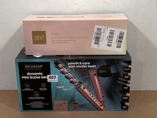 REVAMP PROFESSIONAL DYNAMIC PRO BLOW DRY STYLER TO INCLUDE GHD PROFESSIONAL WIDE PLATE STYLER: LOCATION - B15