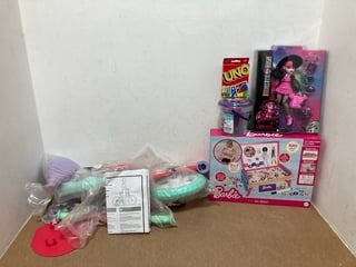 5 X ASSORTED CHILDRENS ITEMS TO INCLUDE BARBIE 100 PIECE CREATION STATION: LOCATION - B14