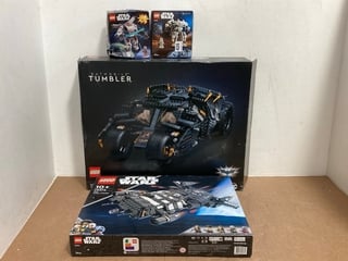 4 X ASSORTED LEGO BUILD KITS TO INCLUDE STAR WARS THE ONYX CINDER KIT MODEL: 75374: LOCATION - B14