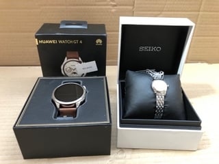 HUAWEI GT 4 MENS WATCH TO INCLUDE SEIKO 1 DIAL STAINLESS STEEL STRAP MINI WATCH: LOCATION - B12