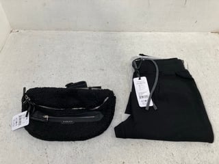 VARLEY KANSA SHERPA BELT BAG IN BLACK TO INCLUDE VARLEY THE ROLLED CUFFED PANTS IN BLACK SIZE: M: LOCATION - B9