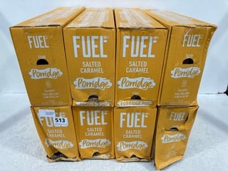 8 X BOXES FUEL SALTED CARAMEL FLAVOURED PORRIDGE POTS - 8 X 70G BB: 06/25: LOCATION - B7