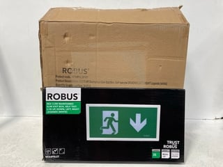 BOX OF 6 ROBUS REX SLIM EXIT BOX - 3.5W MAINTAINED: LOCATION - B6