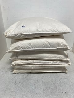 6 X COVERLESS SQUARE PILLOWS: LOCATION - B6