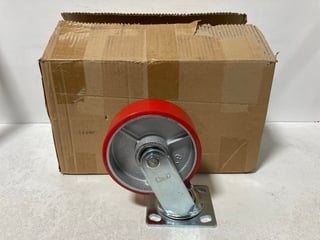 2 X BOXES OF ASSORTED ITEMS TO INCLUDE BOX OF METAL FRAME REPLACEMENT WHEELS: LOCATION - B5