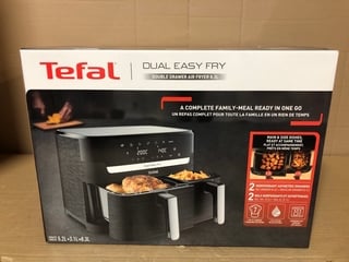 TEFAL DUAL EASY FRY 8.3L DOUBLE DRAWER AIR FRYER - RRP - £170: LOCATION - C2