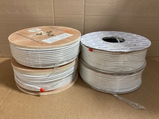 4 X ASSORTED SECURIFLEX COXIAL WIRING REELS: LOCATION - C3