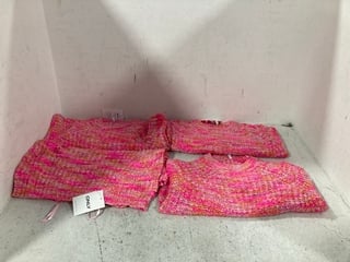 4 X ONLY WOMENS ELOUISE KNITTED JUMPERS IN PINK SIZE: XS AND S: LOCATION - C4