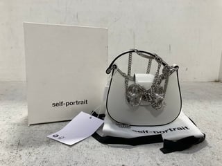 SELF PORTRAIT WHITE CRESCENT BOW MICRO BAG - RRP - £350: LOCATION - C5