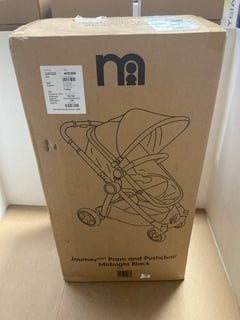 MOTHER CARE JOURNEY EDIT PRAM AND PUSHCHAIR IN MIDNIGHT BLACK - RRP - £150: LOCATION - A2