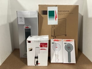 5 X ASSORTED JOHN LEWIS AND PARTNERS HOUSE HOLD ITEMS TO INCLUDE TOWER ELECTRIC HEATER , ON THE GO BLENDER: LOCATION - C20