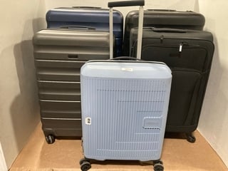 5 X ASSORTED JOHN LEWIS AND PARTNERS AND AMERICAN TOURISTER TRAVEL SUITCASES TO INCLUDE ANYDAY SUITCASE IN DARK BLUE SIZE - M: LOCATION - D17